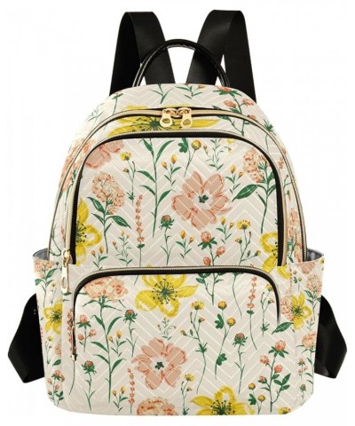 Small Backpack for Women Travel Bag Exquisite Blooming Wildflower Daypack Purse Fashion Shoulder Bag Rucksack Small A148 $14....