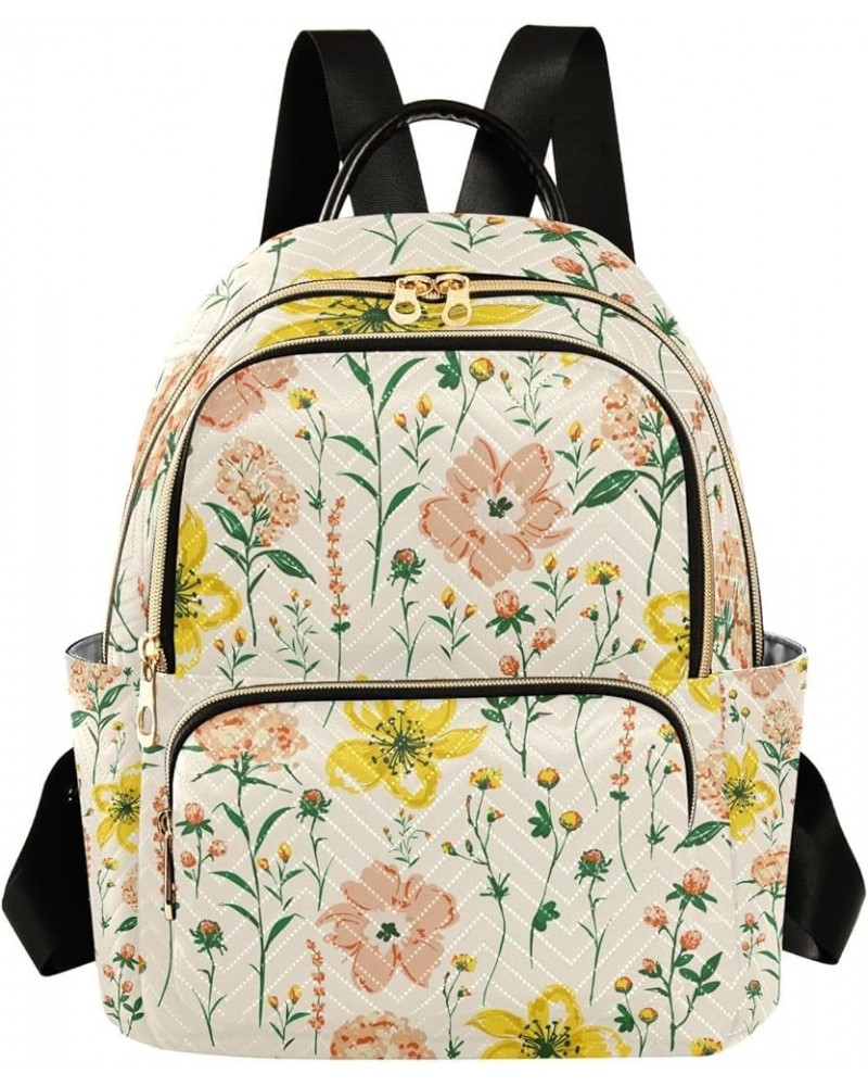 Small Backpack for Women Travel Bag Exquisite Blooming Wildflower Daypack Purse Fashion Shoulder Bag Rucksack Small A148 $14....