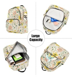 Small Backpack for Women Travel Bag Exquisite Blooming Wildflower Daypack Purse Fashion Shoulder Bag Rucksack Small A148 $14....