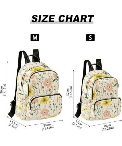 Small Backpack for Women Travel Bag Exquisite Blooming Wildflower Daypack Purse Fashion Shoulder Bag Rucksack Small A148 $14....