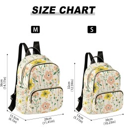 Small Backpack for Women Travel Bag Exquisite Blooming Wildflower Daypack Purse Fashion Shoulder Bag Rucksack Small A148 $14....