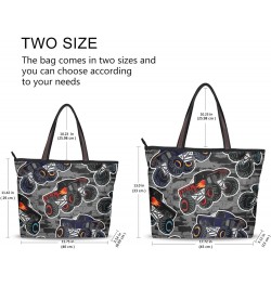 Women Tote Bag Vintage Skull Pattern Handbags Purses Designer Tote Shoulder Bag Top Handle Bag for Daily Work TravelL Big Whe...