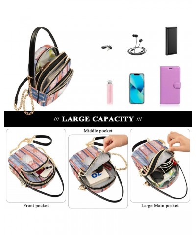 Colorful Cute Gnomes Shoulder Bags for Women Retro Classic Handbag Purse Small Purses with Chain $15.07 Totes