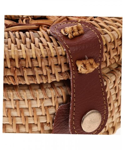 2pcs Woven Bag Knitted Bags Handmade Bag Straw Bag Portable Seaside Resort Wooden As Shownx3pcs $21.09 Shoulder Bags