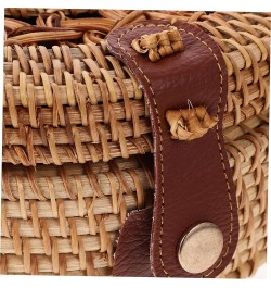 2pcs Woven Bag Knitted Bags Handmade Bag Straw Bag Portable Seaside Resort Wooden As Shownx3pcs $21.09 Shoulder Bags