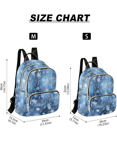 Musical Notes Snowflakes Women's Backpack Purse Causal Daypack Work Travel College Business Trip Bag Shoulder Bag Medium $13....