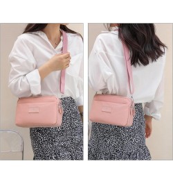 Nylon Crossbody Purses Multipockets Shoulder Bags for Women Daily Purses and Handbags Pink $23.99 Totes