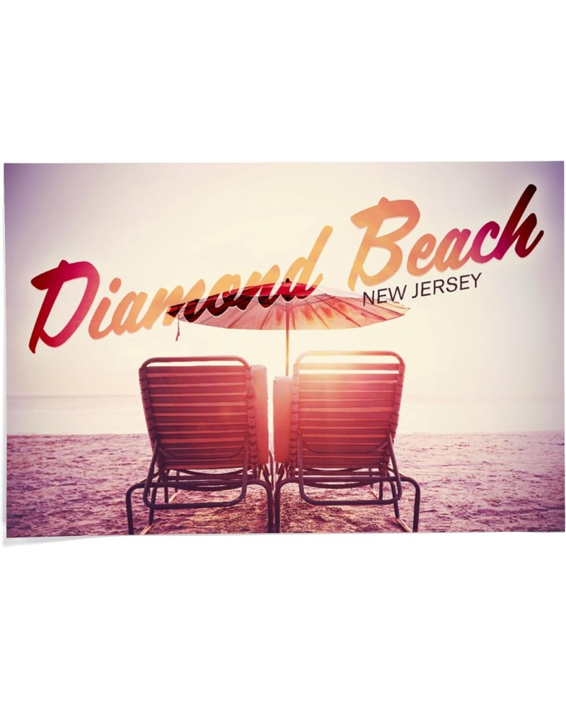 24x36 Inch Giclee Print, Diamond Beach, New Jersey, Beach Chairs and Sunshine $22.50 Totes