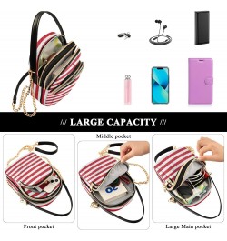 Red Stripes Fabric Texture Crossbody Bags for Women Fanny Packs Small Sling Cross Body Bag Phone Mini Wallet Purse $9.24 Cros...