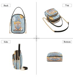 Chain Crossbody Bags for Women Gnome Float Blue Summer Ice Cream Quilted Shoulder Crossbody Handbags Travel Cross Body Cell P...