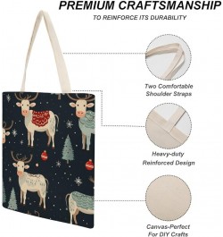 Canvas Tote Farm Animal Cow Christmas Beach Bags Lovely Animal Cute Tote Bags Totebag-2 $12.71 Totes