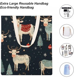 Canvas Tote Farm Animal Cow Christmas Beach Bags Lovely Animal Cute Tote Bags Totebag-2 $12.71 Totes