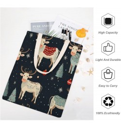 Canvas Tote Farm Animal Cow Christmas Beach Bags Lovely Animal Cute Tote Bags Totebag-2 $12.71 Totes