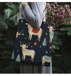 Canvas Tote Farm Animal Cow Christmas Beach Bags Lovely Animal Cute Tote Bags Totebag-2 $12.71 Totes