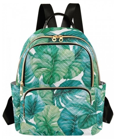 Small Backpack for Women Travel Bag Green Tropical Palm Leaves Daypack Purse Fashion Shoulder Bag Rucksack Medium B299 $14.03...