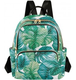 Small Backpack for Women Travel Bag Green Tropical Palm Leaves Daypack Purse Fashion Shoulder Bag Rucksack Medium B299 $14.03...