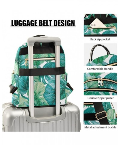 Small Backpack for Women Travel Bag Green Tropical Palm Leaves Daypack Purse Fashion Shoulder Bag Rucksack Medium B299 $14.03...