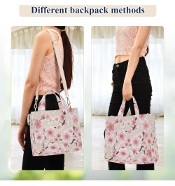 Pink Blossom Japanese Tote Bag for Women Corduroy Satchel Purses and Shoulder Bag for Office Trip Gifts Multi $9.68 Satchels