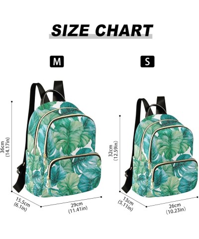 Small Backpack for Women Travel Bag Green Tropical Palm Leaves Daypack Purse Fashion Shoulder Bag Rucksack Medium B299 $14.03...