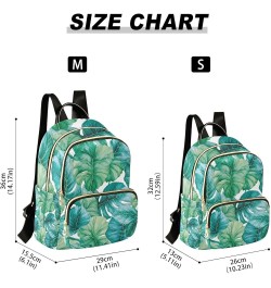 Small Backpack for Women Travel Bag Green Tropical Palm Leaves Daypack Purse Fashion Shoulder Bag Rucksack Medium B299 $14.03...