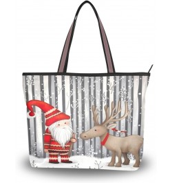 Christmas Santa Deer Tote Bag for Women Casual Shoulder Bag Women Hobo Bag Top Handle Handbag for Shopping Travel Work $11.96...