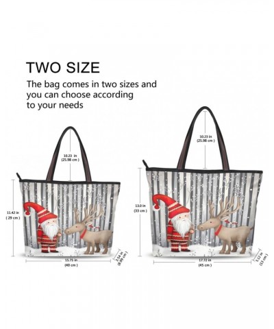 Christmas Santa Deer Tote Bag for Women Casual Shoulder Bag Women Hobo Bag Top Handle Handbag for Shopping Travel Work $11.96...