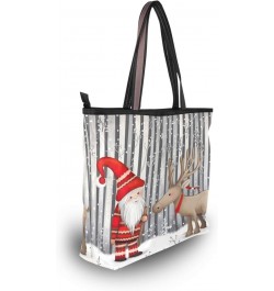 Christmas Santa Deer Tote Bag for Women Casual Shoulder Bag Women Hobo Bag Top Handle Handbag for Shopping Travel Work $11.96...