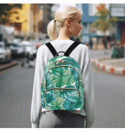 Small Backpack for Women Travel Bag Green Tropical Palm Leaves Daypack Purse Fashion Shoulder Bag Rucksack Medium B299 $14.03...