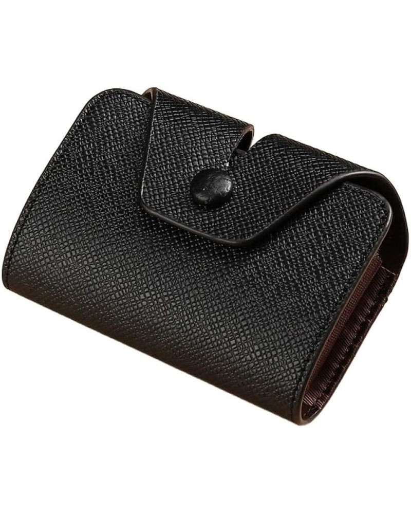 Business Card Holder Leather Multifunctional Coin Purse Male and Woman Organ Card Case (Color : Black 2) Blue,Coffee $46.93 W...