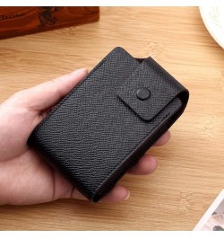 Business Card Holder Leather Multifunctional Coin Purse Male and Woman Organ Card Case (Color : Black 2) Blue,Coffee $46.93 W...