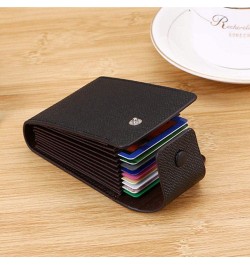 Business Card Holder Leather Multifunctional Coin Purse Male and Woman Organ Card Case (Color : Black 2) Blue,Coffee $46.93 W...