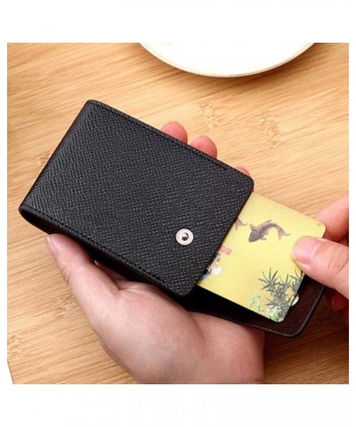 Business Card Holder Leather Multifunctional Coin Purse Male and Woman Organ Card Case (Color : Black 2) Blue,Coffee $46.93 W...