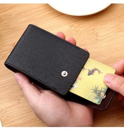 Business Card Holder Leather Multifunctional Coin Purse Male and Woman Organ Card Case (Color : Black 2) Blue,Coffee $46.93 W...