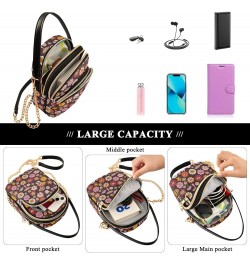 Hippie Mushroom Crossbody Bag for Women, Fashion Shoulder Bag Purse with Chain Strap Top handle 5.91×3.15×8.27 Inches $15.11 ...