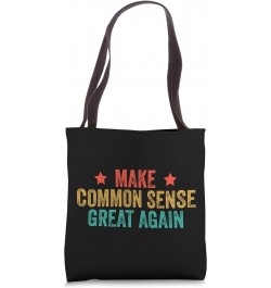 Let's Make Common Sense Great Again Funny Humor Joke Vintage Tote Bag $13.24 Totes