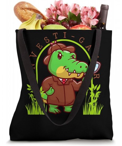 Investigator Alligator Investi-Gator Ideas Crime Scene Pun A Tote Bag $12.61 Totes