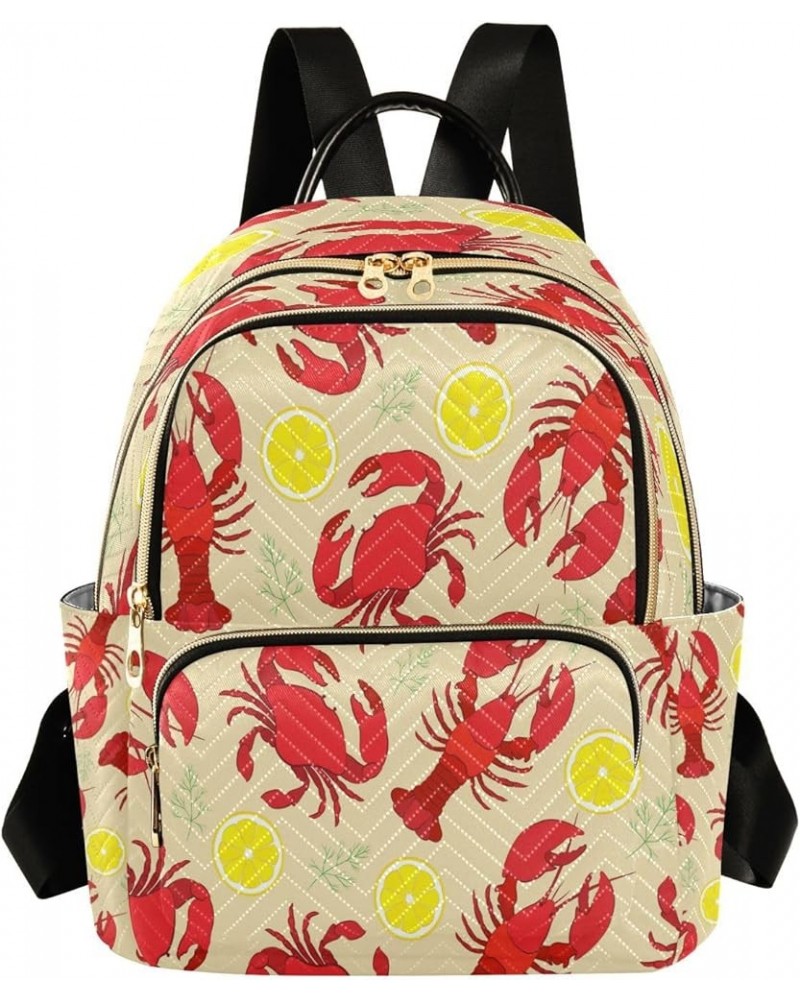 Fashion Backpack Mini Backpack Purse Casual Daily Backpack Lemon Crawfish for Travel for College Work Medium $17.10 Backpacks