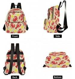 Fashion Backpack Mini Backpack Purse Casual Daily Backpack Lemon Crawfish for Travel for College Work Medium $17.10 Backpacks