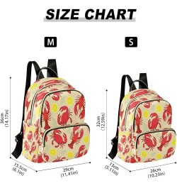 Fashion Backpack Mini Backpack Purse Casual Daily Backpack Lemon Crawfish for Travel for College Work Medium $17.10 Backpacks