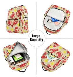 Fashion Backpack Mini Backpack Purse Casual Daily Backpack Lemon Crawfish for Travel for College Work Medium $17.10 Backpacks