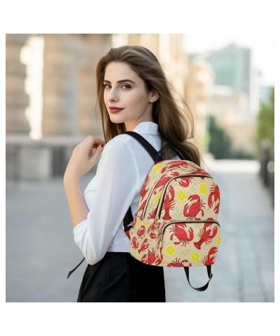 Fashion Backpack Mini Backpack Purse Casual Daily Backpack Lemon Crawfish for Travel for College Work Medium $17.10 Backpacks