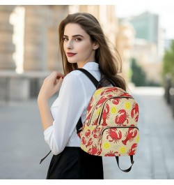 Fashion Backpack Mini Backpack Purse Casual Daily Backpack Lemon Crawfish for Travel for College Work Medium $17.10 Backpacks