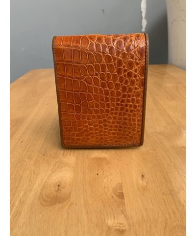 Light tan genuine alligator leather bifold wallet for men, real crocodile Men's wallet $49.35 Wallets