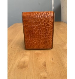 Light tan genuine alligator leather bifold wallet for men, real crocodile Men's wallet $49.35 Wallets