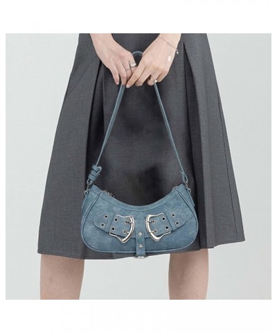 Women Shoulder Bag Handbag Zipper PU Elegant Satchel Travel Tote Bag Underarm Bag for Party Outdoor Commuting Spring Blue $14...