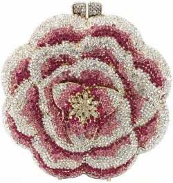 Round Shape Floral Rhinestone Evening Clutch Floral Crystal Clutch Purses Evening Bags for Women Formal Party Wedding Pink1 $...