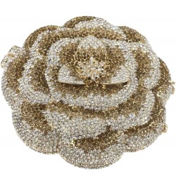 Round Shape Floral Rhinestone Evening Clutch Floral Crystal Clutch Purses Evening Bags for Women Formal Party Wedding Pink1 $...