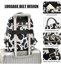 Black White Cow Print Backpack Purse for Women Small Travel Bag Fashion Daypack M 202a3295 S(10.23"x5.11"x12.59") 202a3295 $2...