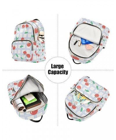 Women Backpack Summer Cherry Anti-Theft Travel Backpack with Luggage Belt Lightweight Handbag Lady Purse Roomy Double Zipper ...