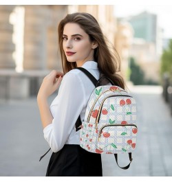 Women Backpack Summer Cherry Anti-Theft Travel Backpack with Luggage Belt Lightweight Handbag Lady Purse Roomy Double Zipper ...